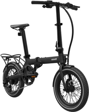 Eovolt Morning Electric Folding Bike - Onyx Black - 16 Inch Wheel