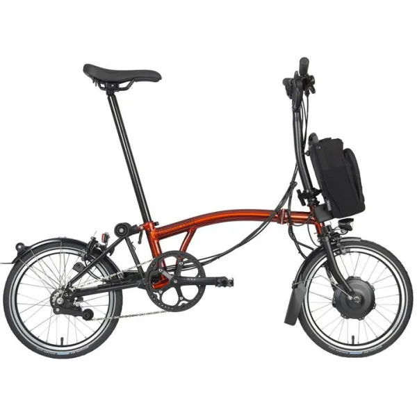 Brompton Electric C Line Explore - Mid Handlebar - Orange