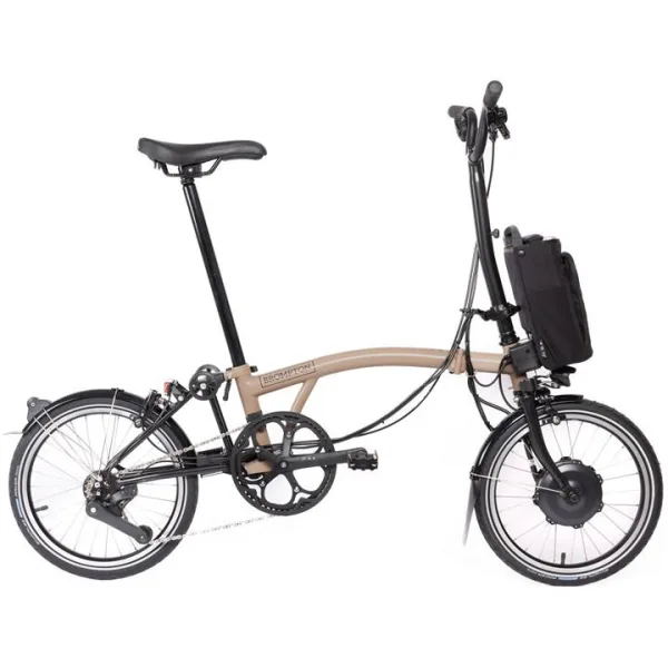 Brompton Electric C Line - Urban 4 - High Handlebar - Beige