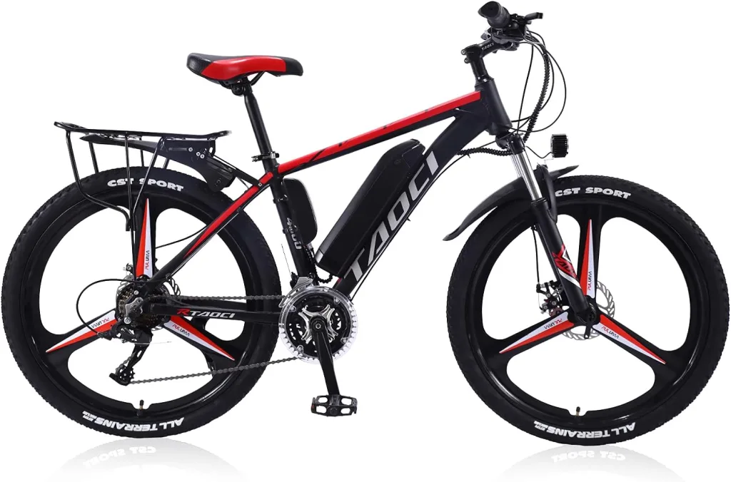 image of red version of best budget electric hardtail mountain bike 2024