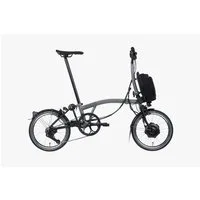 Brompton Electric P-Line Urban High Bar Folding Bike 2023 Storm Grey