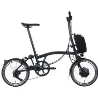 Brompton Electric P-Line Urban High Bar Folding Bike 2023 Midnight Black