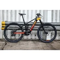 Ex Display Trek Rail 9.8 GX AXS Medium Electric Bike 2022 Black/Marigold To Red Fade