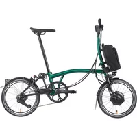 Brompton Electric P-Line Mid Bar Folding Bike 2023 Emerald Lacquer