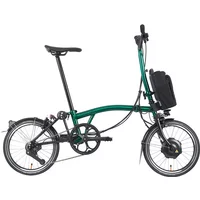 Brompton Electric P-Line Urban High Bar Folding Bike 2023 Emerald Lacquer