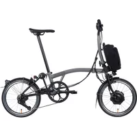 Brompton P-line Urban Medium Bar Folding Electric Bike 2022 Storm Grey