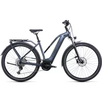 Cube Touring Hybrid Pro 625 Trapeze Electric Bike 2022 Grey/Black