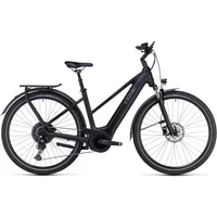 Cube Touring Hybrid Pro 625 Trapeze Electric Bike 2024 Black/Metal