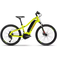 Haibike AllTrack Kids 24 Inch Electric Bike 2024 Gloss/Lime/Crystal Red