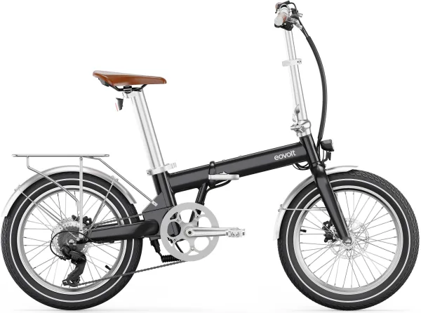 Eovolt Afternoon Origins Vintage Electric Folding Bike - Satin Black - 20 Inch Wheel