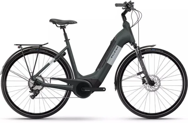 Raleigh Motus Low Step Green/White Electric Hybrid Bike - L Frame