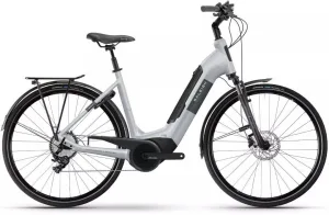 Raleigh Motus Low Step White/Green Electric Hybrid Bike - XS Frame