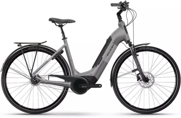 Raleigh Motus Low Tour Step Grey Electric Hybrid Bike - XS Frame